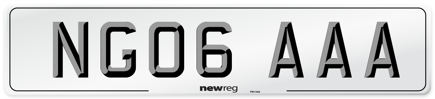 NG06 AAA Number Plate from New Reg
